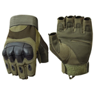 Тактические перчатки беспалые Ironbull Commander Khaki L (U34001) - изображение 1