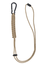 Ремінець з паракорда з карабіном Mil-Tec Койот PARACORD LANYARD COYOTE (15931505) - изображение 1