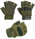 Тактичні рукавички з відкритими пальцями Oakley Хакі L - зображення 4