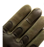 Тактичні рукавички Touchscreen олива повне покриття розмір XL - зображення 5