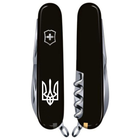 Нож складной швейцарский 91 мм/14 функций Victorinox CLIMBER UKRAINE Черный/Трезубец белый - изображение 2