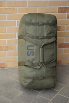 Большой военный тактический баул сумка тактическая US 130 литров цвет олива для передислокации - изображение 2