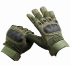 Перчатки Полнопалые Тактические /Военные с Закрытыми Пальцами Зеленые (Олива) ( L ) - изображение 1