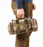 Підсумок сумка валіза Камуфляж із системою кріплення Molle 30 х 8 х 18 см зі зносостійкого водонепроникного поліестеру для кемпінгу походів трекінгу - зображення 2