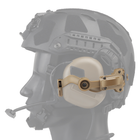 Адаптер крепеж на каску шлем для наушников Earmor, Wаlkers, Peltor, Impact Sport - Койот (Чебурашка) (15052) - изображение 5