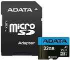 ADATA microSDHC 32GB Premier Class 10 UHS-I A1 + SD-adapter (AUSDH32GUICL10A1-RA1)