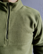 Комплект военная футболка с длинным рукавом + тактическая флисовая кофта (удлиненная) Cedra Military XL Оливковый + Пиксель - изображение 4