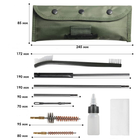 Набор для чистки оружия из 12 предметов в плотном кейсе раскладня кострукция Lesko GK13 - изображение 6