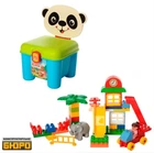 Конструктор крупный LIMO TOY 3166A Игровая площадка 46 больших деталей Панда