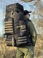 Рюкзак тактический 100 литров объем, военный тактичний рюкзак 100л, водоотталкивающий оксфорд, Bounce ar. VA-100L-BL, цвет черный - изображение 2