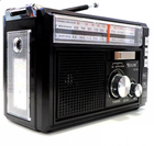 Радиоприемник с фонариком на аккумуляторе, батарейках от сети GOLON RX-382 AM, SW, FM черный