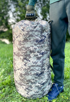 Баул на 120 литров для вещей. Армейский рюкзак сумка военная. Пиксель - изображение 6
