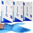 Нітрилові рукавички MedPlast, щільність 4 г. - блакитні (100 шт) - зображення 1