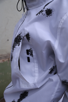 Зимовий маскувальний костюм Клякса. Тактичний одяг. Маскхалат білий. Комуфляжний зимовий костюм Ляпка. Розмір 48-56 - изображение 6