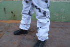 Зимовий маскувальний костюм Клякса. Тактичний одяг. Маскхалат білий. Комуфляжний зимовий костюм Ляпка. Розмір 48-56 - изображение 10