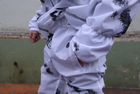 Зимовий маскувальний костюм Клякса. Тактичний одяг. Маскхалат білий. Комуфляжний зимовий костюм Ляпка. Розмір 56-62 - изображение 8
