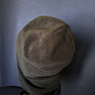 Комплект шапка и бафф флисовая тактическая мужская женская зимняя с гербом Украины TACTICAL Темная олива (шапкабаф1) - изображение 13