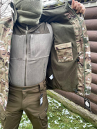 Куртка демісезонна подовжена тактична військова мультикам Soft Shell Single Sword для ЗСУ XXXL - зображення 5