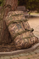 Тактична сумка баул US 120 л велика військова армійська колір мультикам для речей для ЗСУ - зображення 7