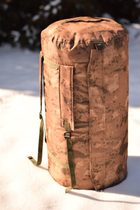 Тактический баул 120 литров армейский военный для ВСУ сумка рюкзак походный для передислокации цвет койот мультикам - изображение 4