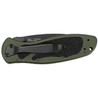 Нож складной Liner Lock Kershaw 1670OLBLK Blur Black Blade, olive 200 мм - изображение 4