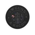 Шеврон "Guns & Bacon", Kombat Tactical, Black - зображення 1