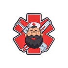 Шеврон "Beardman Medic", Helikon-Tex, Red-Black