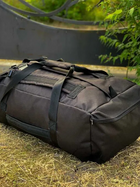 Баул 100 літрів армійський військовий ЗСУ тактичний сумка рюкзак 74*40*34 см похідний чорний - зображення 5
