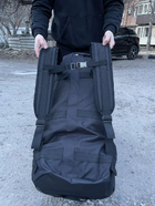 Сумка рюкзак баул черный 130 литров военный тактический баул, баул армейский ЗСУ - изображение 7
