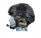 Навушники активні тактичні з кріпленням на каску та мікрофоном EARMOR M32H для військових 22dB Хакі - зображення 6