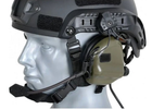 Навушники активні тактичні з кріпленням на каску та мікрофоном EARMOR M32H для військових 22dB Хакі - зображення 7
