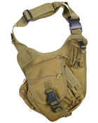 Сумка тактична на плече військова KOMBAT UK Tactical Shoulder Bag 7л койот (OPT-14981)