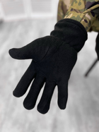 Тактические перчатки флисовые Black L - изображение 3
