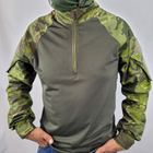 Рубашка мужская военная тактическая с липучками ВСУ (ЗСУ) Ubaks Убакс 20221840 7247 M 48 р зеленая (OR.M-4363145) - изображение 1