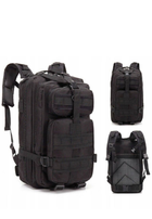 Бойовий рюкзак-сумка на плечі для ефективного спорядження на полі бою і в екстремальних умовах для надійного зберігання і перевезення спорядження Чорний 28 л - зображення 1