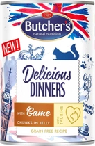 Вологий корм для котів Butcher's Delicious Dinners Шматочки оленини в желе 400 г (5011792007325) - зображення 1