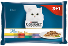 Вологий корм для котів Purina Gourmet Perle Duet М'ясний 4 x 85 г (7613037552300) - зображення 1
