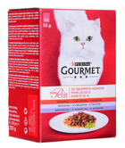 Вологий корм для котів Purina Gourmet Mon Petit Mix М'ясний 6 x 50 г (7613036620741) - зображення 1