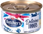 Вологий корм для котів Butcher's Classic Delicious Dinners з тунцем і морською рибою 85 г (5011792001675)