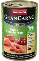 Вологий корм для собак Animonda GranCarno з яловичиною та качиним серцем 400 г (4017721827461) - зображення 1