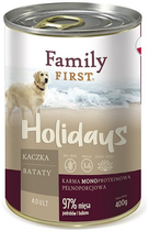 Mokra karma dla psów Family First Monoprotein, kaczka, batat 400 g (5904479190000)