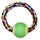 Іграшка для собак Trixie Бавовняне кільце з тенісним м'ячем (3266) (4011905032665) - зображення 1