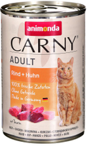 Вологий корм для котів Animonda Carny Adult з яловичиною та куркою 400 г (4017721837194) - зображення 2