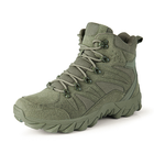 Ботинки тактические Lesko GZ702 Green р.41 военная обувь на шнуровке демисезон taktical TR_9866-42414 - изображение 4