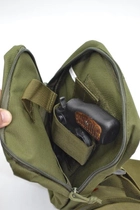 Сумка слинг тактический рюкзак с кобурой SILVER KNIGHT 224 оливковый - изображение 2
