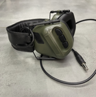 Тактичні активні навушники HD-09 для стрільби із шумозаглушенням, на голову, під шоломом, Олива - зображення 7