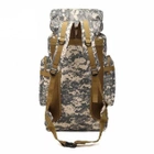 Тактичний армійський похідний рюкзак для військових на 80 л, 70x33x15 см речмішок піксельний більший рюкзак сірий піксель - зображення 2