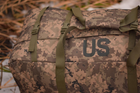 Армеский военный тактический баул сумка тактическая US 120 л цвет пиксель для передислокации - изображение 4