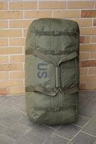 Великий військовий тактичний баул сумка тактична US 120 л колір олива для передислокації - зображення 2