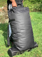 Баул армейский военный тактический сумка рюкзак 100 литров 74*40 см походный черный - изображение 8